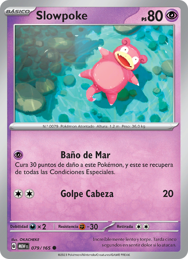 Slowpoke 079 — 151 (Spanish Pokémon TCG card)