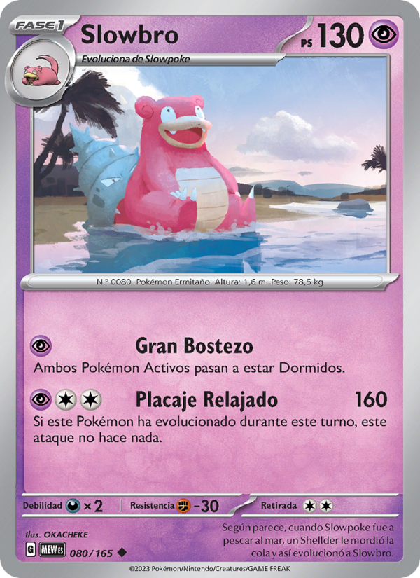 Slowbro 080 — 151 (Spanish Pokémon TCG card)