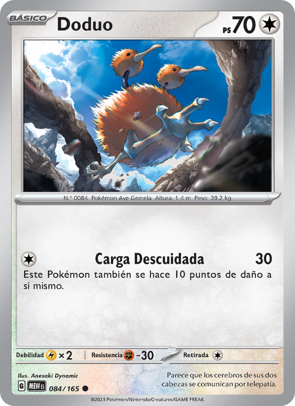 Doduo 084 — 151 (Spanish Pokémon TCG card)