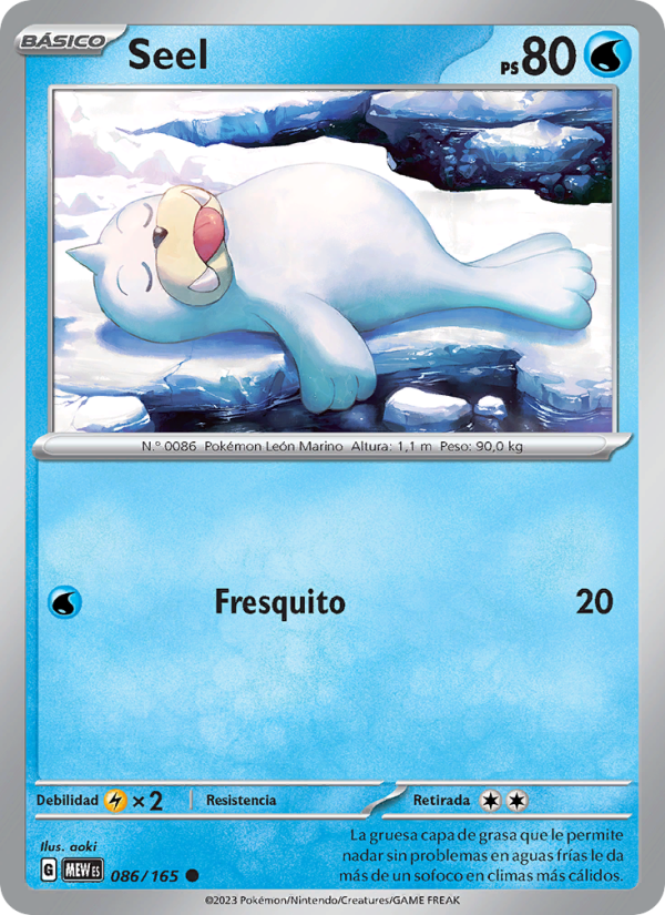 Seel 086 — 151 (Spanish Pokémon TCG card)