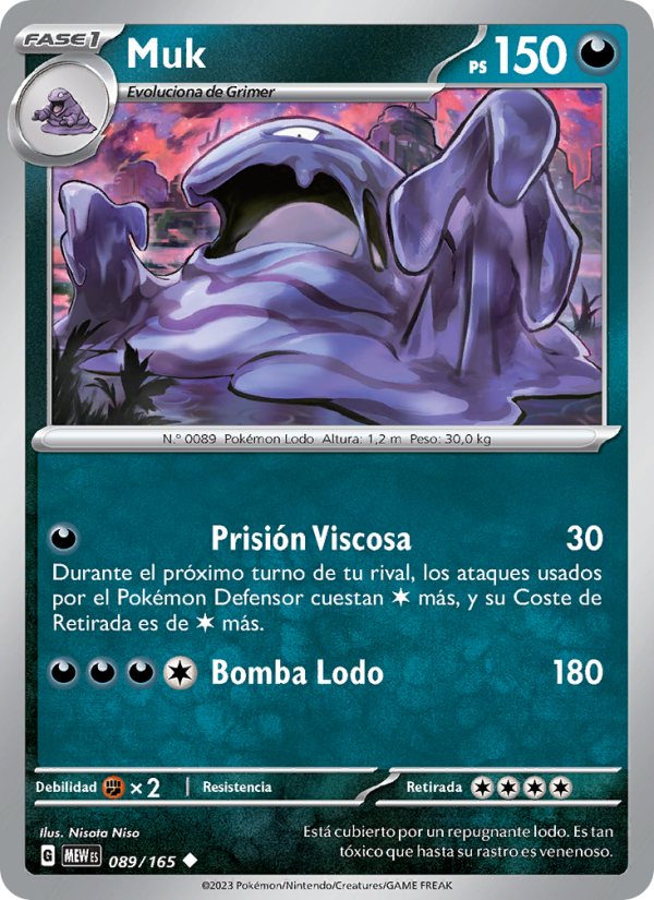 Muk 089 — 151 (Spanish Pokémon TCG card)