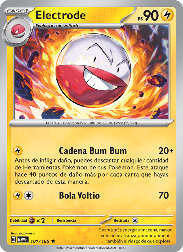 Electrode 101 — 151 (Spanish Pokémon TCG card)