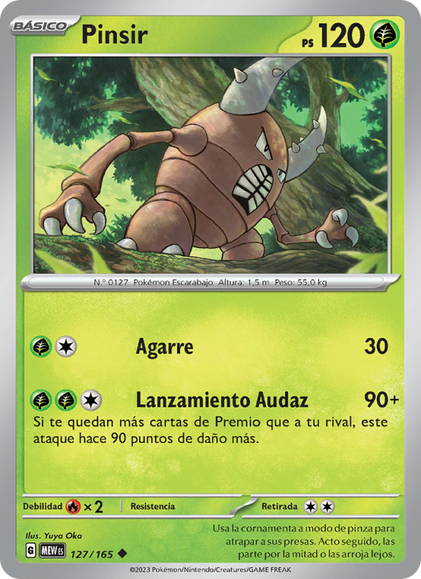 Pinsir 127 — 151 (Spanish Pokémon TCG card)