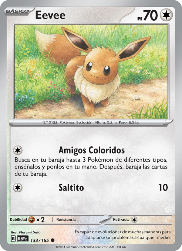 Eevee 133 — 151 (Spanish Pokémon TCG card)