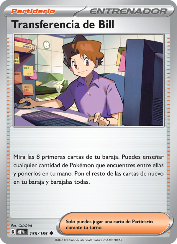 Transferencia de Bill 156 — 151 (Spanish Pokémon TCG card)