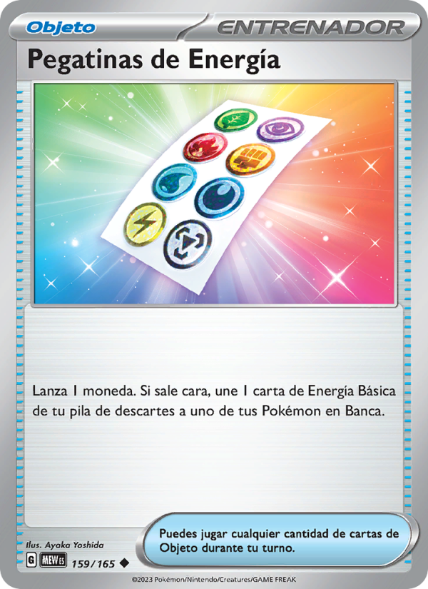 Pegatinas de Energía 159 — 151 (Spanish Pokémon TCG card)