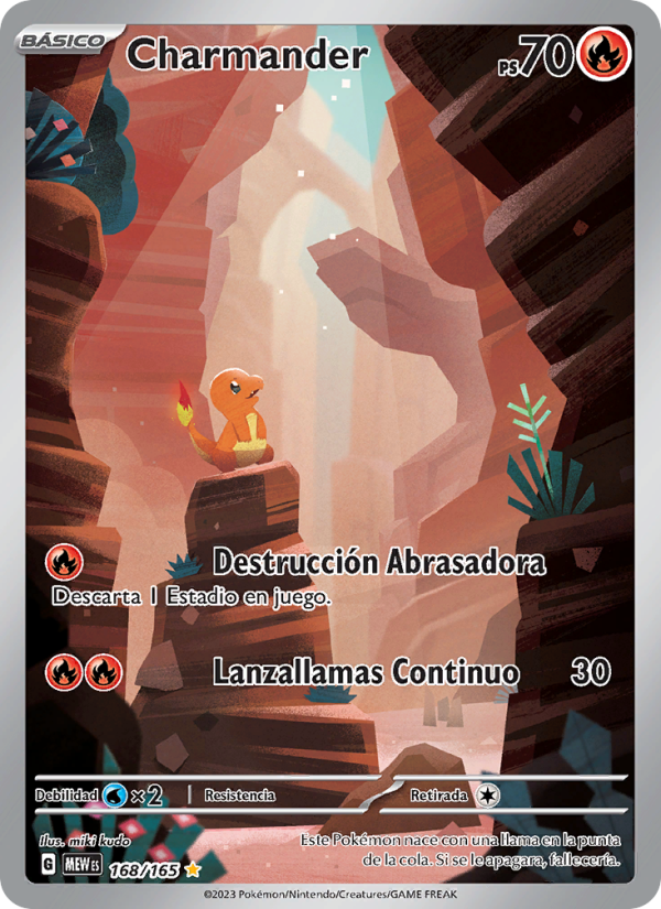 Charmander 168 — 151 (Spanish Pokémon TCG card)