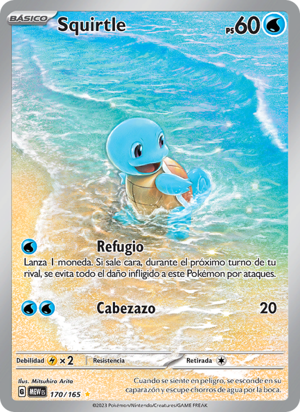 Squirtle 170 — 151 (Spanish Pokémon TCG card)