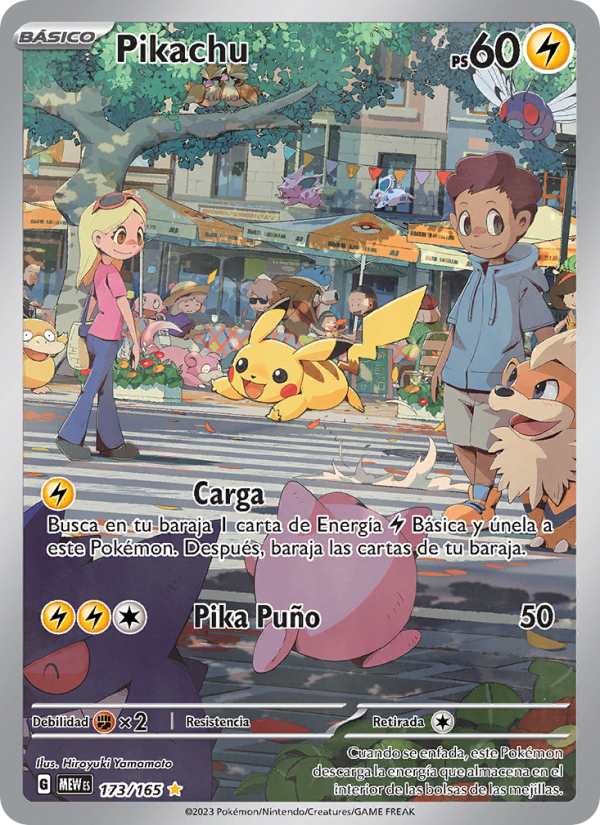 Pikachu 173 — 151 (Spanish Pokémon TCG card)