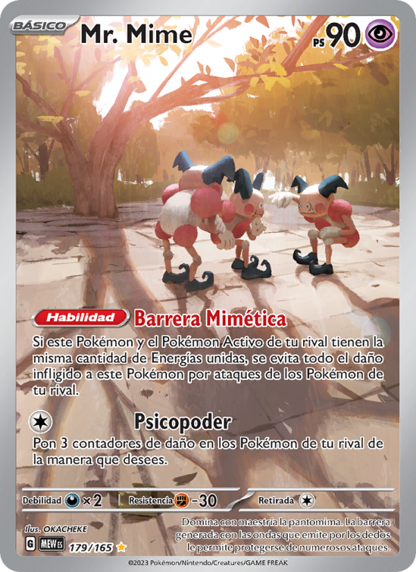 Mr. Mime 179 — 151 (Spanish Pokémon TCG card)