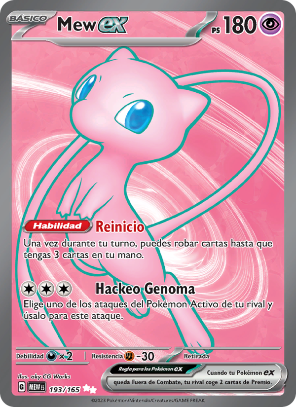 Mew ex 193 — 151 (Spanish Pokémon TCG card)
