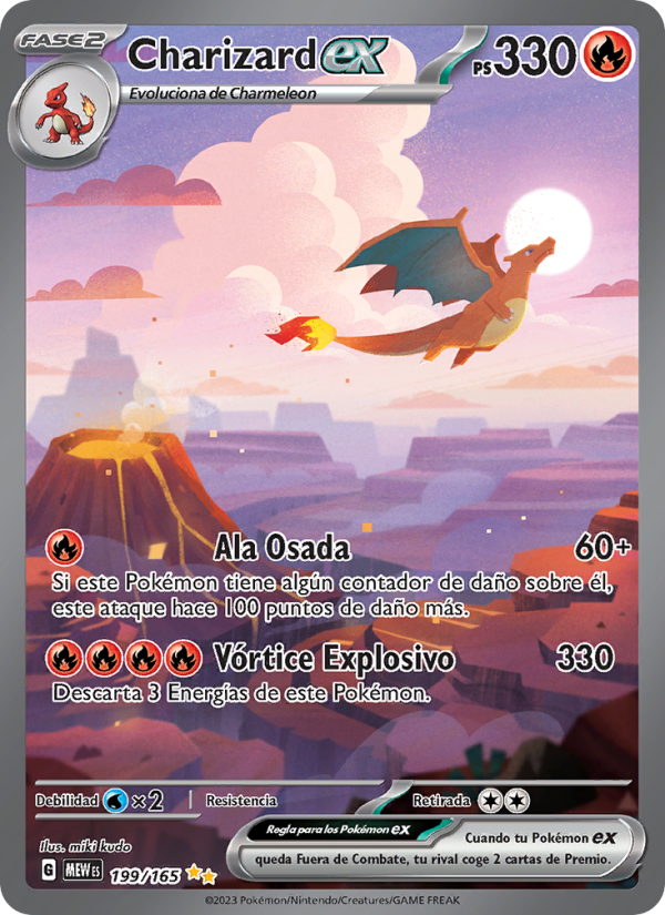 Charizard ex 199 — 151 (Spanish Pokémon TCG card)