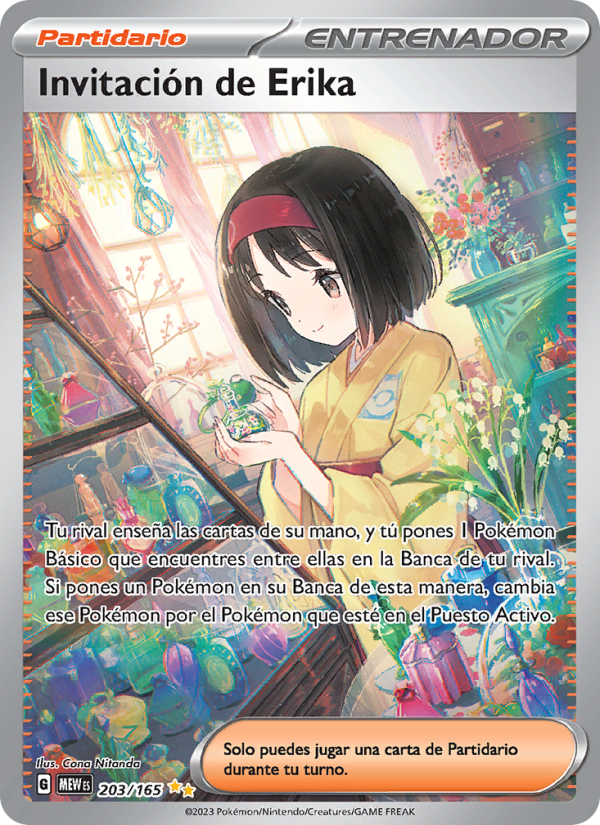 Invitación de Erika 203 — 151 (Spanish Pokémon TCG card)