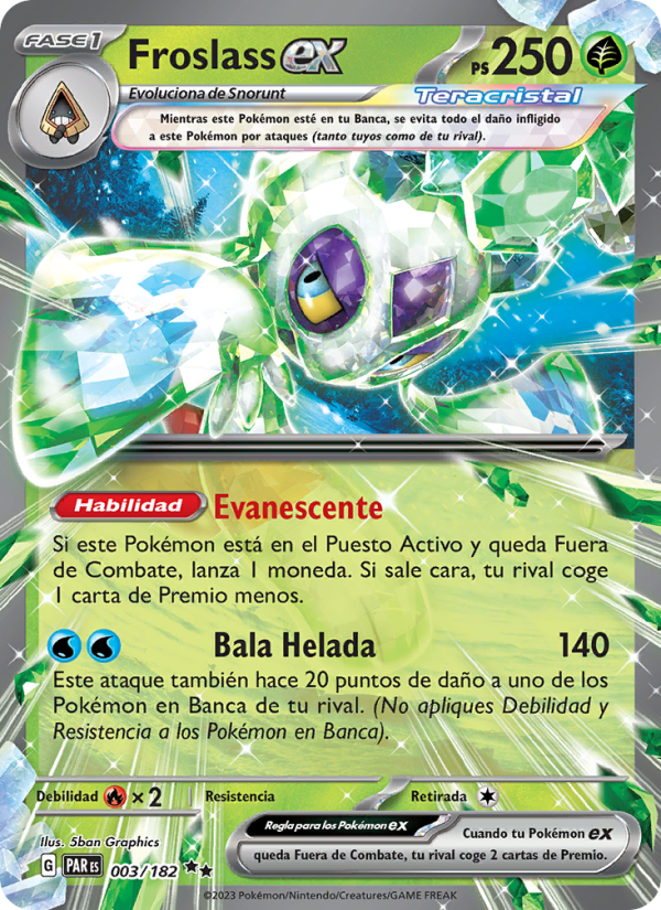 Froslass ex 003 — Paradox Rift (Spanish Pokémon TCG card)