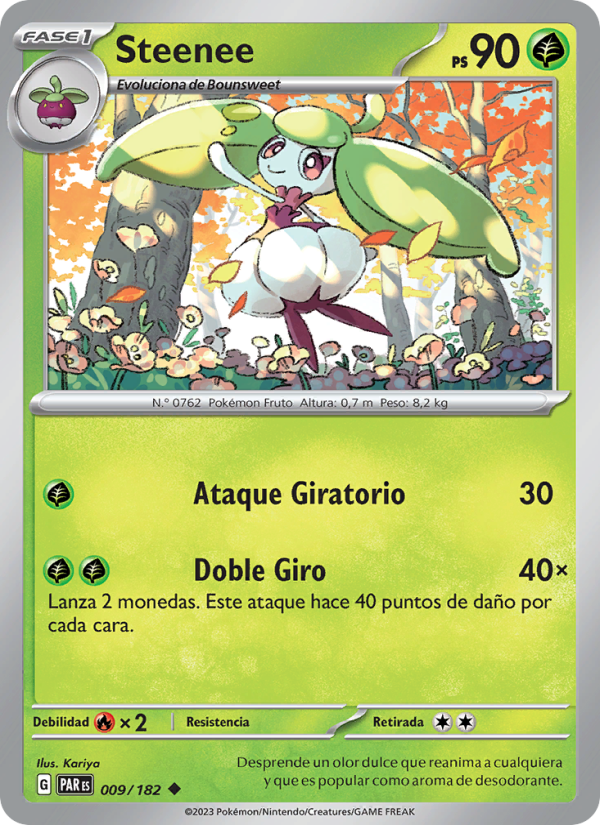 Steenee 009 — Paradox Rift (Spanish Pokémon TCG card)