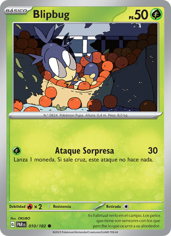 Blipbug 010 — Paradox Rift (Spanish Pokémon TCG card)