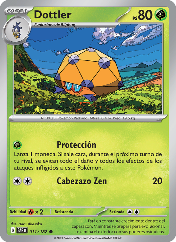 Dottler 011 — Paradox Rift (Spanish Pokémon TCG card)