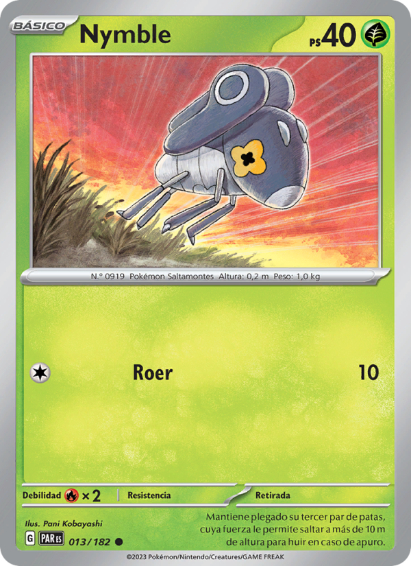 Nymble 013 — Paradox Rift (Spanish Pokémon TCG card)
