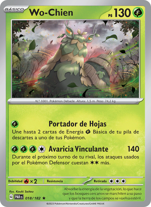 Wo-Chien 018 — Paradox Rift (Spanish Pokémon TCG card)