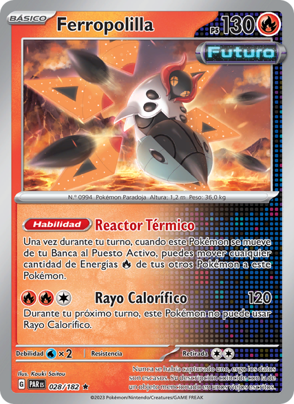 Ferropolilla 028 — Paradox Rift (Spanish Pokémon TCG card)