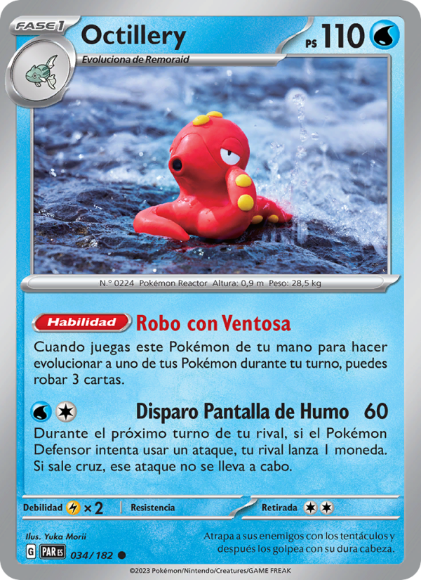 Octillery 034 — Paradox Rift (Spanish Pokémon TCG card)