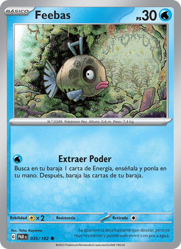 Feebas 035 — Paradox Rift (Spanish Pokémon TCG card)