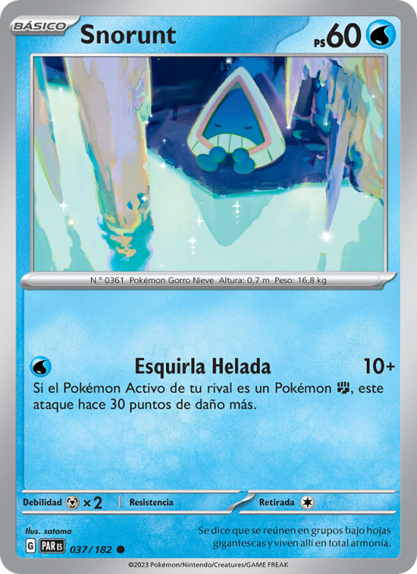 Snorunt 037 — Paradox Rift (Spanish Pokémon TCG card)