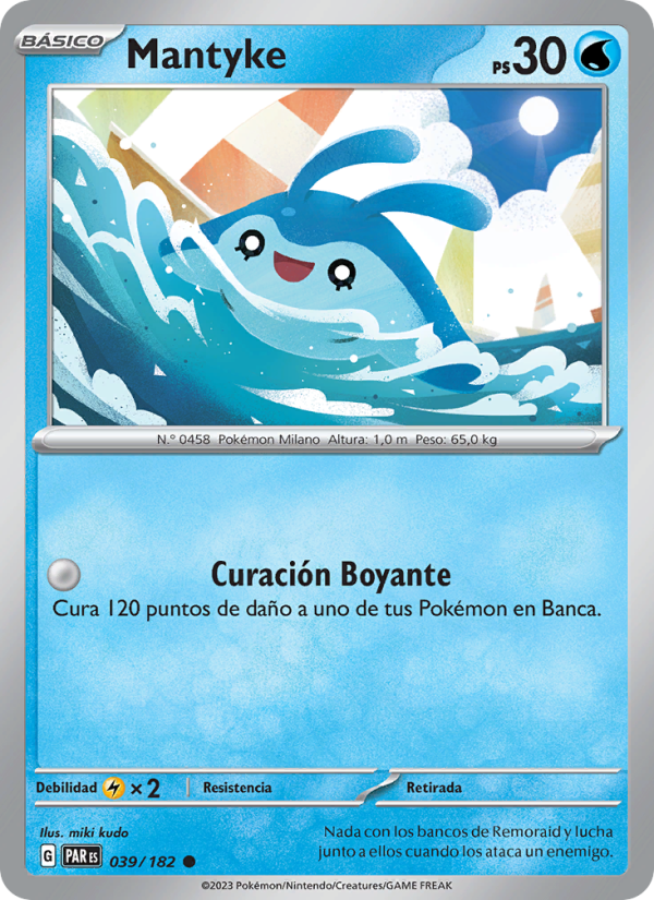Mantyke 039 — Paradox Rift (Spanish Pokémon TCG card)