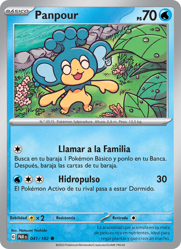 Panpour 041 — Paradox Rift (Spanish Pokémon TCG card)