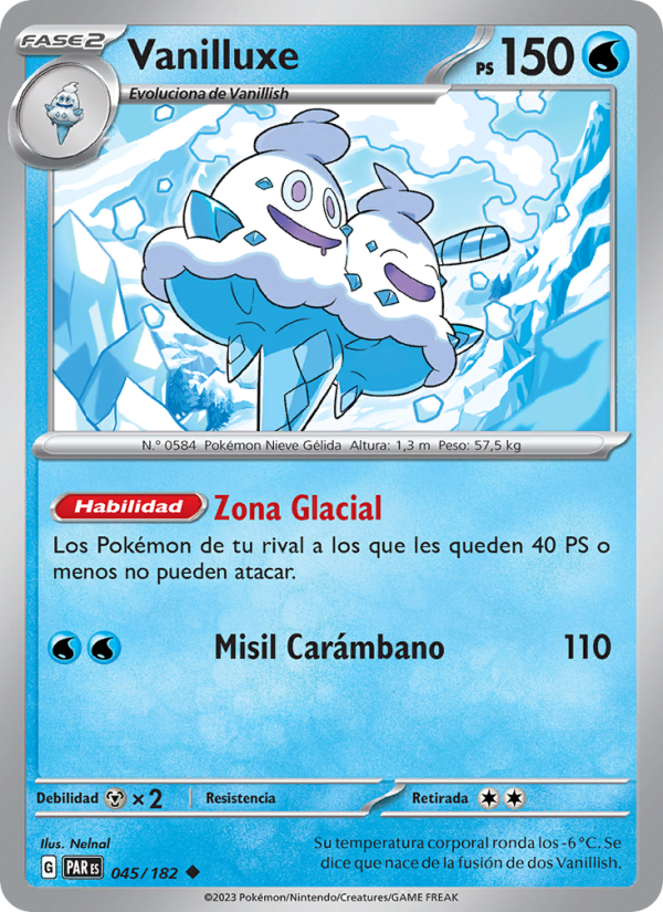 Vanilluxe 045 — Paradox Rift (Spanish Pokémon TCG card)