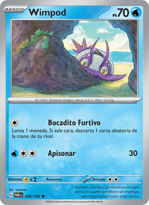 Wimpod 048 — Paradox Rift (Spanish Pokémon TCG card)