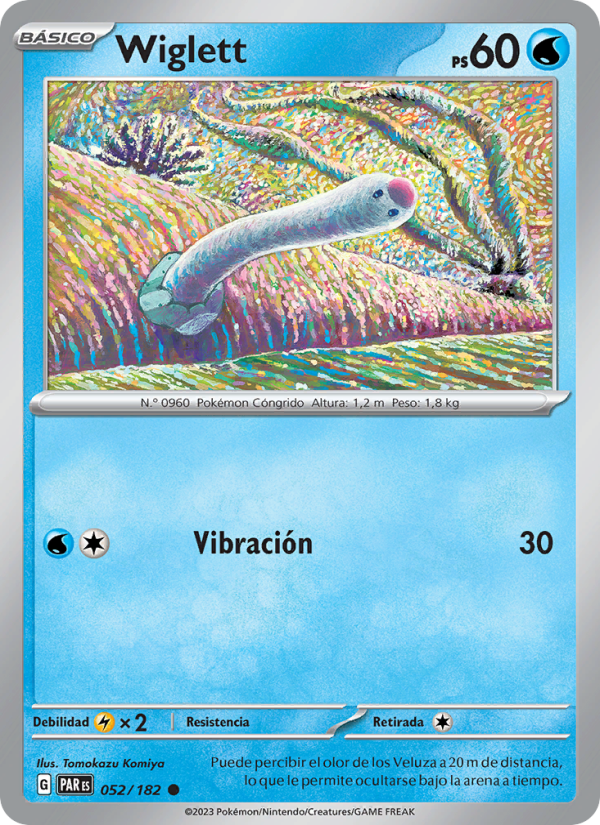 Wiglett 052 — Paradox Rift (Spanish Pokémon TCG card)