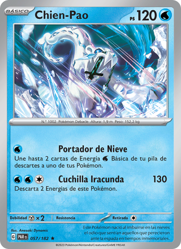 Chien-Pao 057 — Paradox Rift (Spanish Pokémon TCG card)