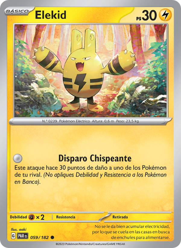 Elekid 059 — Paradox Rift (Spanish Pokémon TCG card)