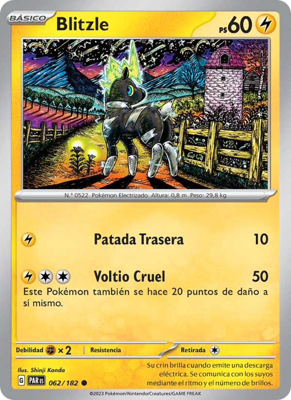 Blitzle 062 — Paradox Rift (Spanish Pokémon TCG card)