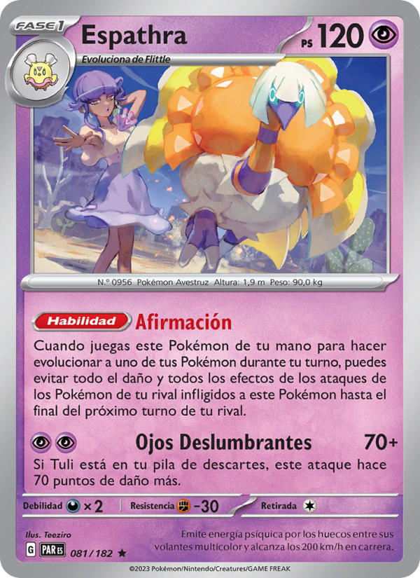 Espathra 081 — Paradox Rift (Spanish Pokémon TCG card)