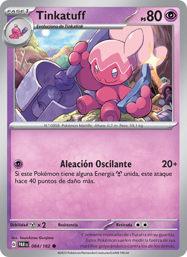 Tinkatuff 084 — Paradox Rift (Spanish Pokémon TCG card)