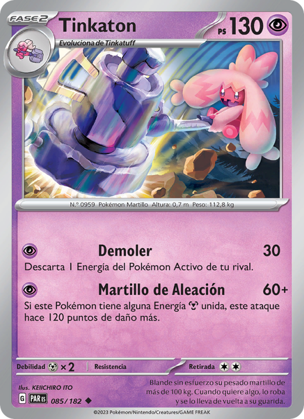Tinkaton 085 — Paradox Rift (Spanish Pokémon TCG card)