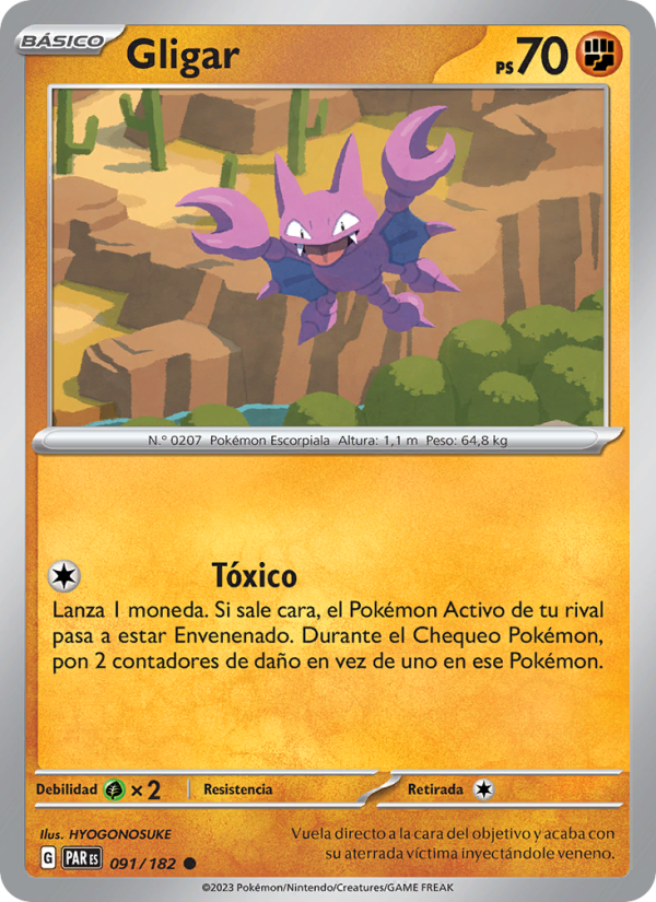 Gligar 091 — Paradox Rift (Spanish Pokémon TCG card)
