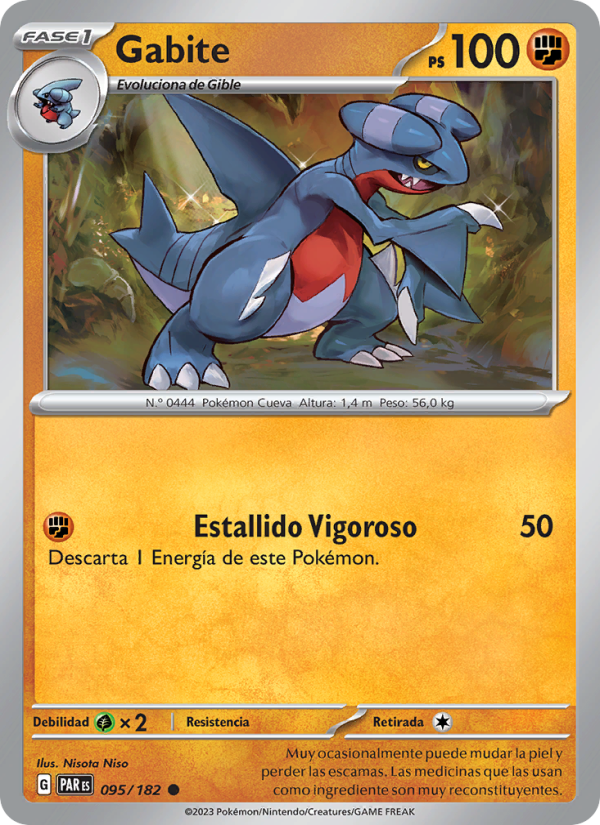 Gabite 095 — Paradox Rift (Spanish Pokémon TCG card)