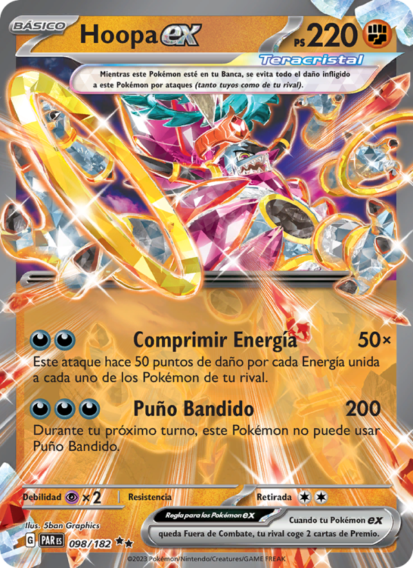 Hoopa ex 098 — Paradox Rift (Spanish Pokémon TCG card)