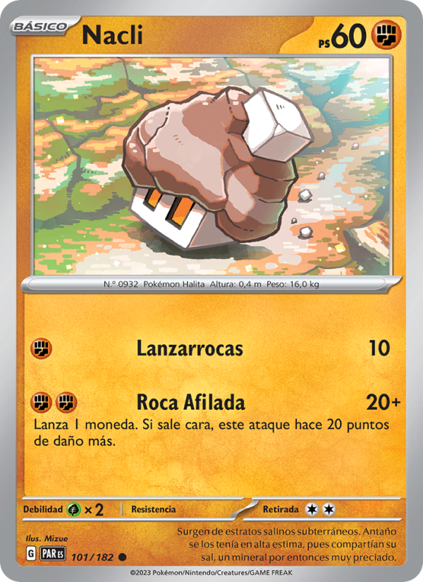 Nacli 101 — Paradox Rift (Spanish Pokémon TCG card)