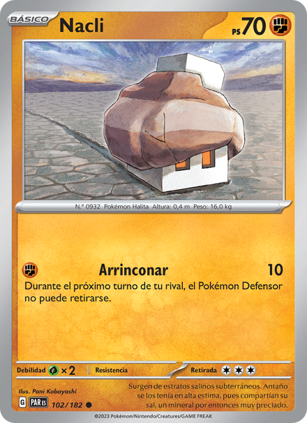 Nacli 102 — Paradox Rift (Spanish Pokémon TCG card)