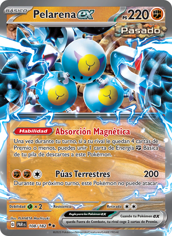 Pelarena ex 108 — Paradox Rift (Spanish Pokémon TCG card)