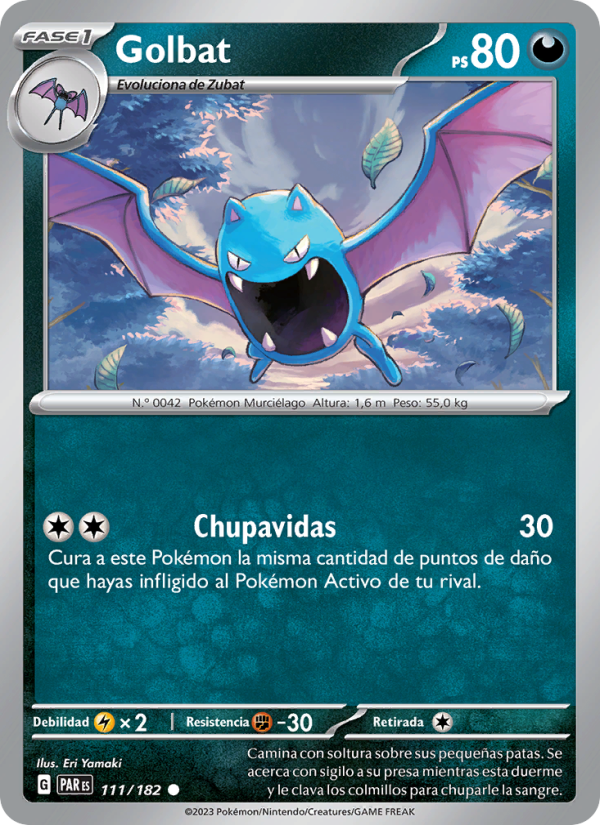 Golbat 111 — Paradox Rift (Spanish Pokémon TCG card)