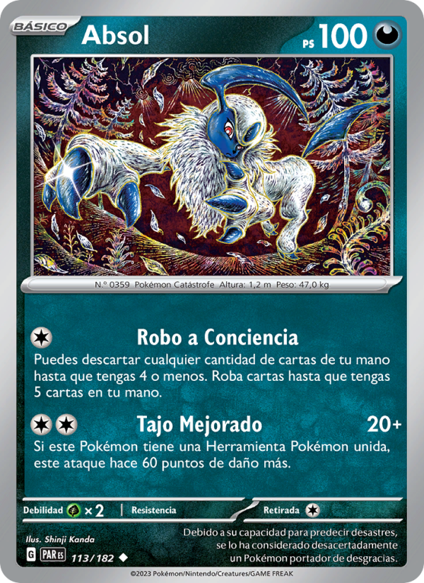 Absol 113 — Paradox Rift (Spanish Pokémon TCG card)