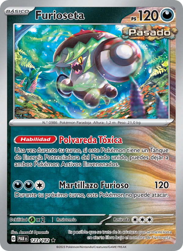 Furioseta 123 — Paradox Rift (Spanish Pokémon TCG card)