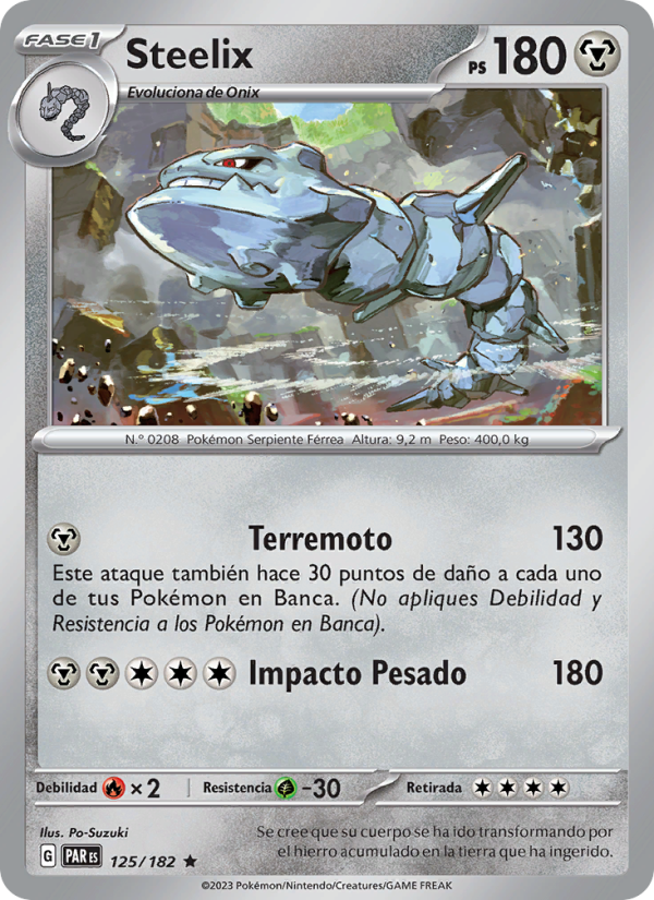 Steelix 125 — Paradox Rift (Spanish Pokémon TCG card)