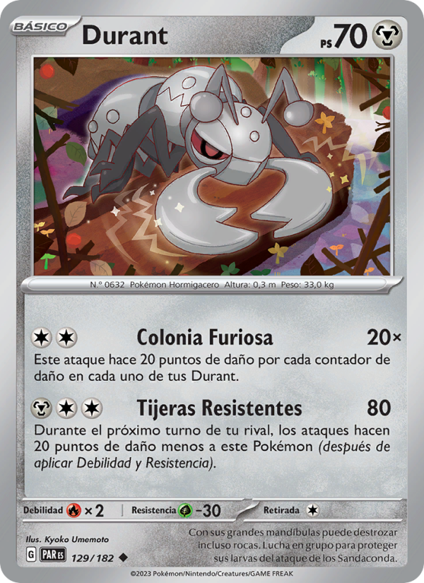 Durant 129 — Paradox Rift (Spanish Pokémon TCG card)