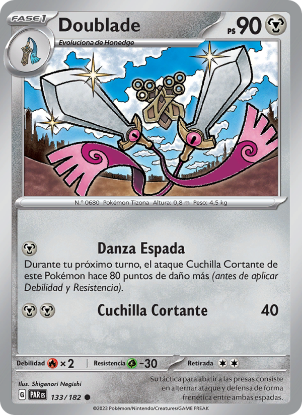 Doublade 133 — Paradox Rift (Spanish Pokémon TCG card)